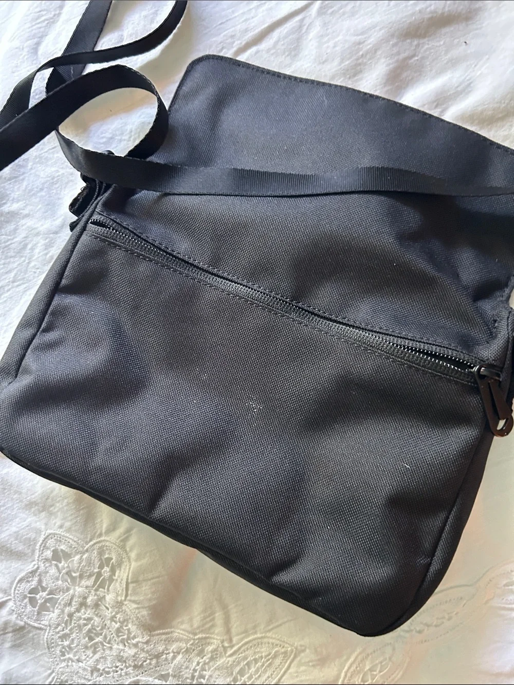 Nike Black Crossbody Shoulder Bag with White Logo